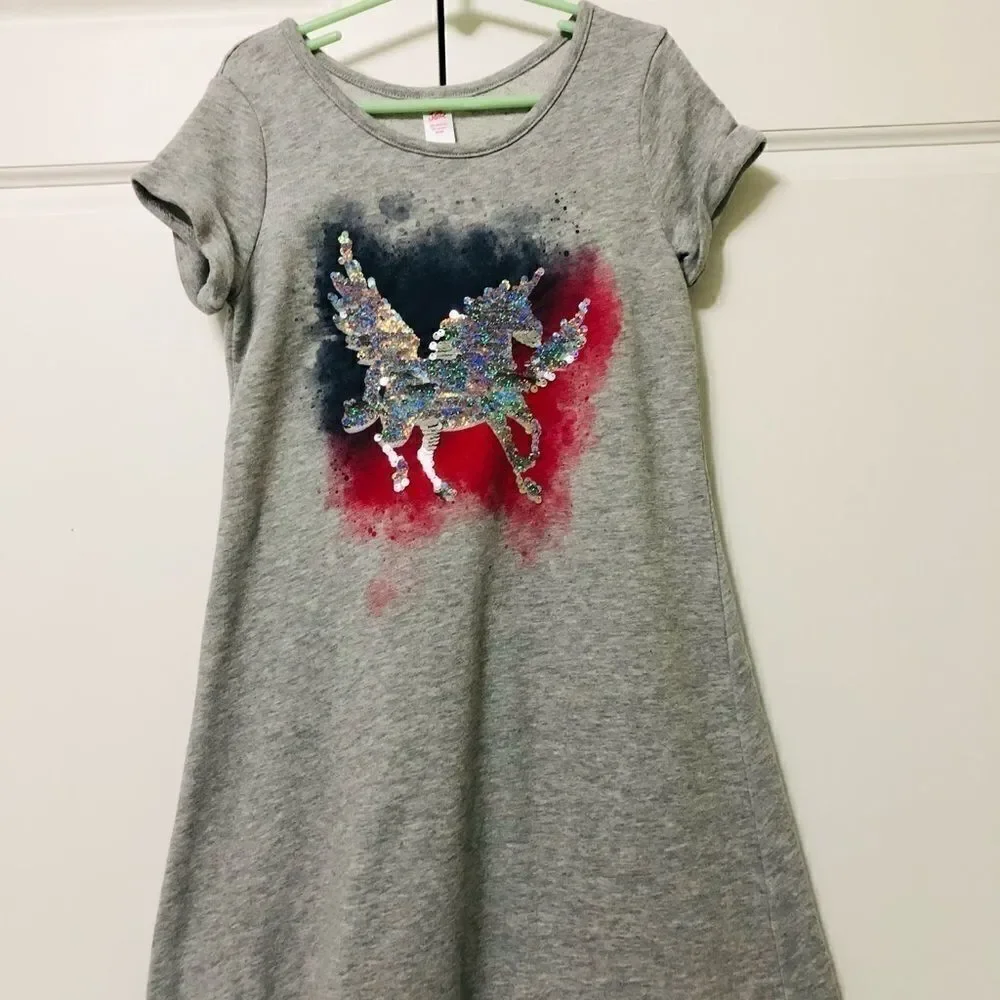 ‎Justice Unicorn Flip-sequin Dress